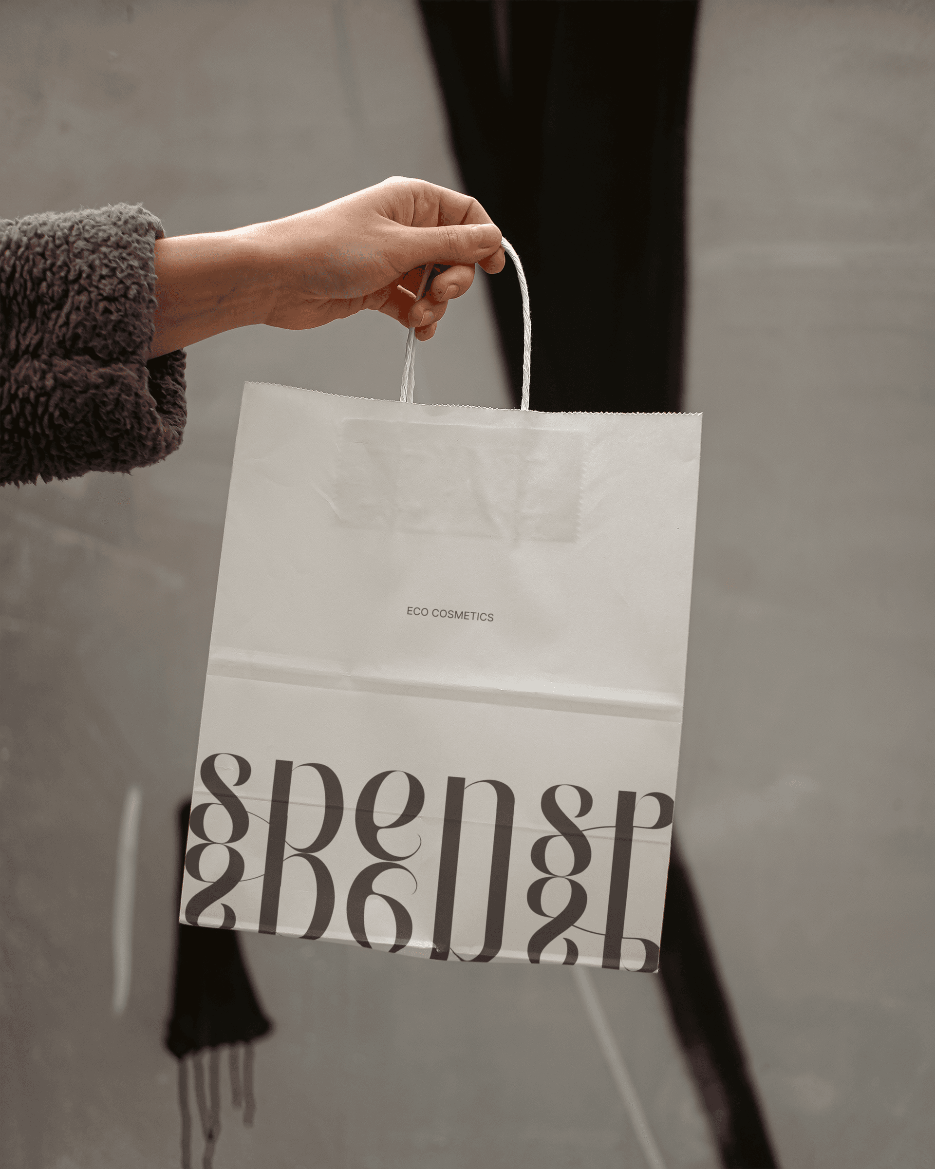 paper bag with a logo